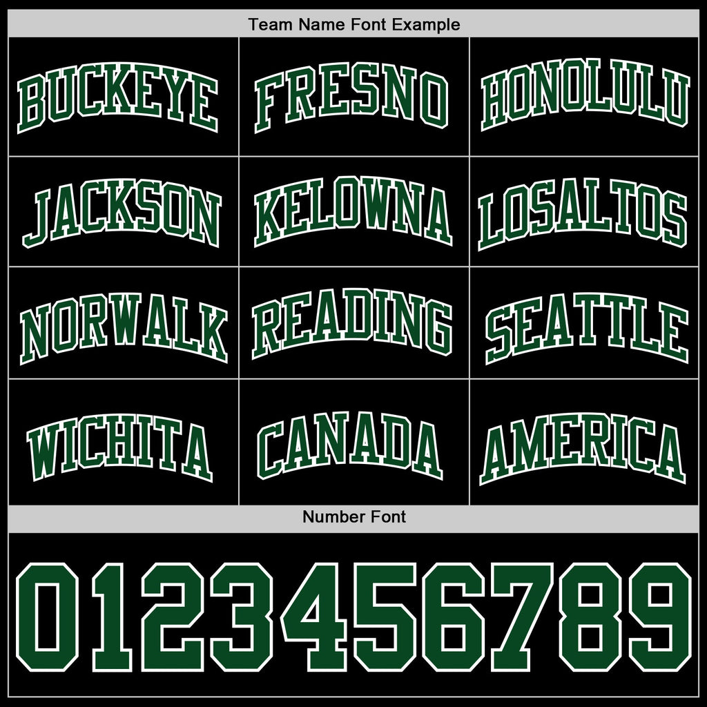 Custom Black Green-White Authentic Basketball Jersey