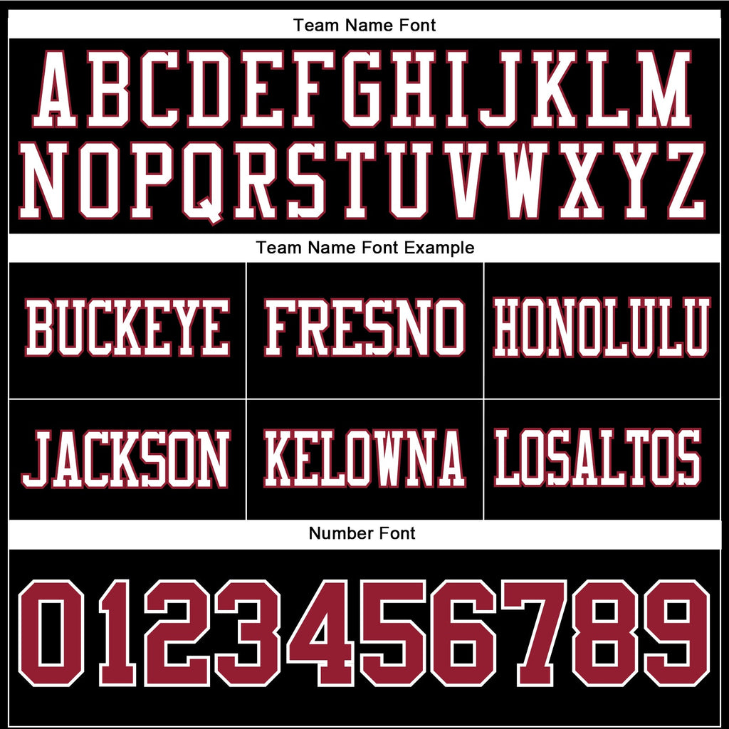 Custom Black Cardinal-White Authentic Football Jersey