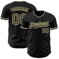 Custom Black Olive-Cream Authentic Baseball Jersey