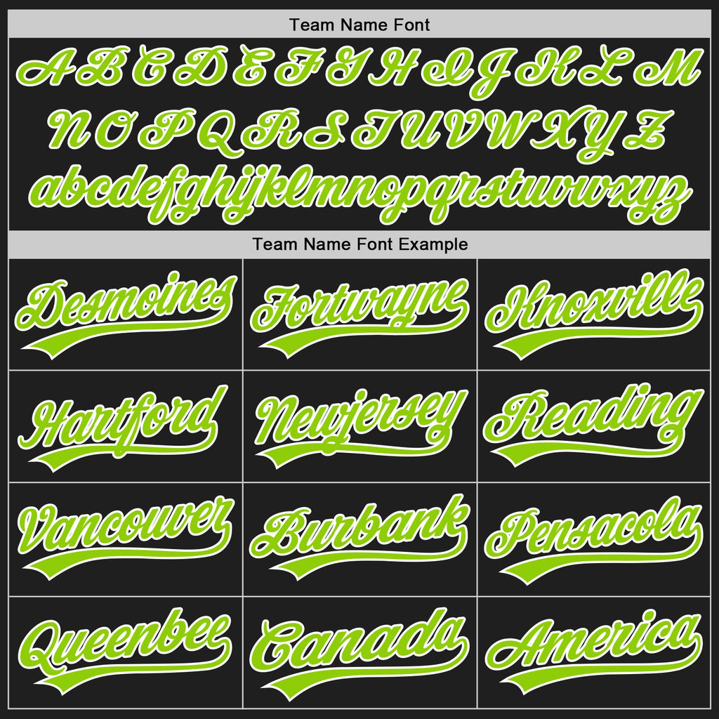 Custom Black USA Flag Neon Green-White Authentic Baseball Jersey