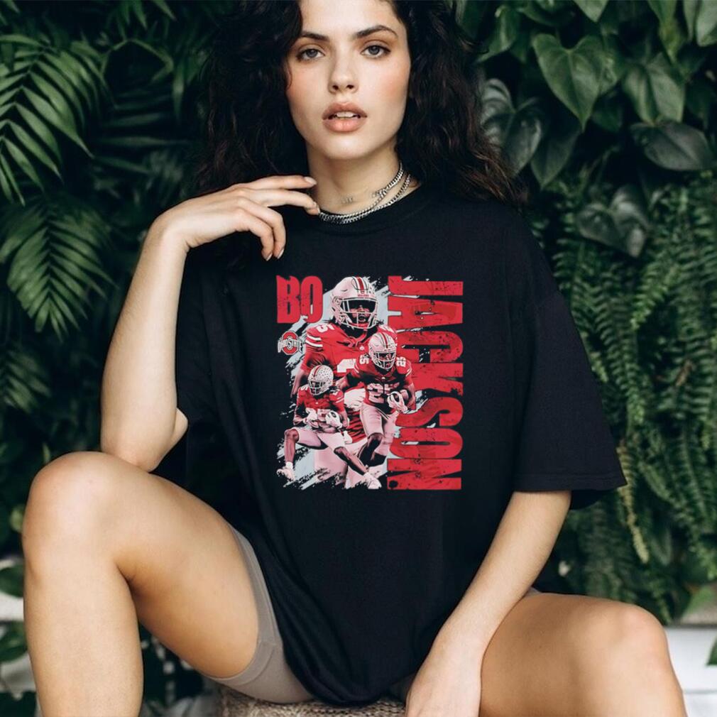Bo Jackson Ohio State NCAA Football Player Collage Graphic shirt