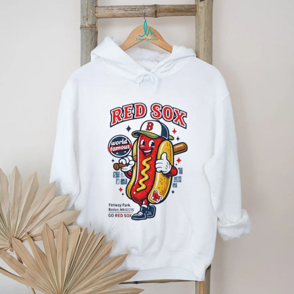 Boston Red Sox hotdog illustration shirt