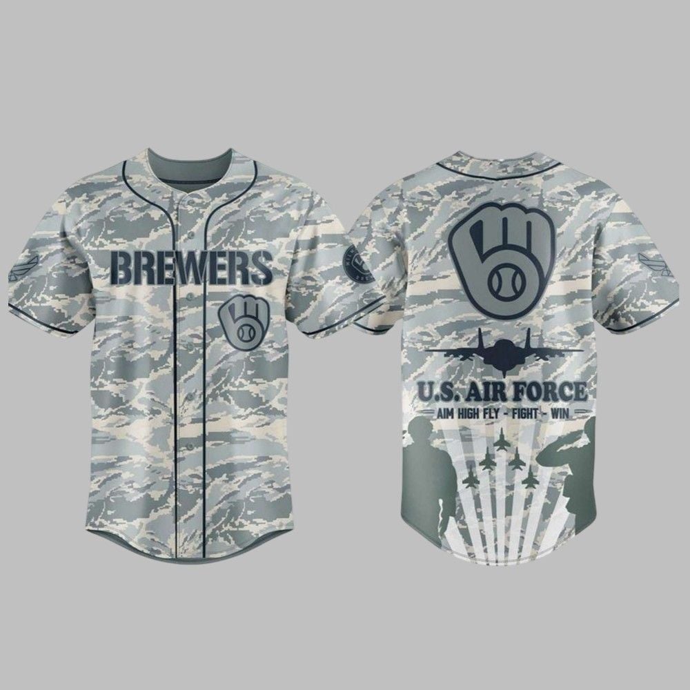 Brewers Veteran US Air Force 2025 Baseball Jersey - Grishko.com