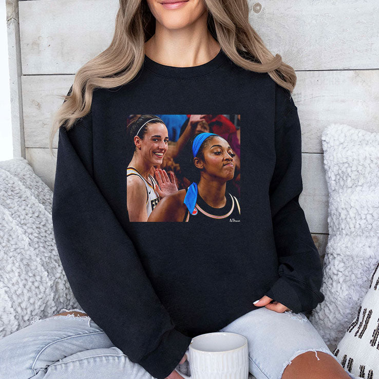Caitlin Clark Laughing After Angel Reese Missed Game Winning Layup T Shirt
