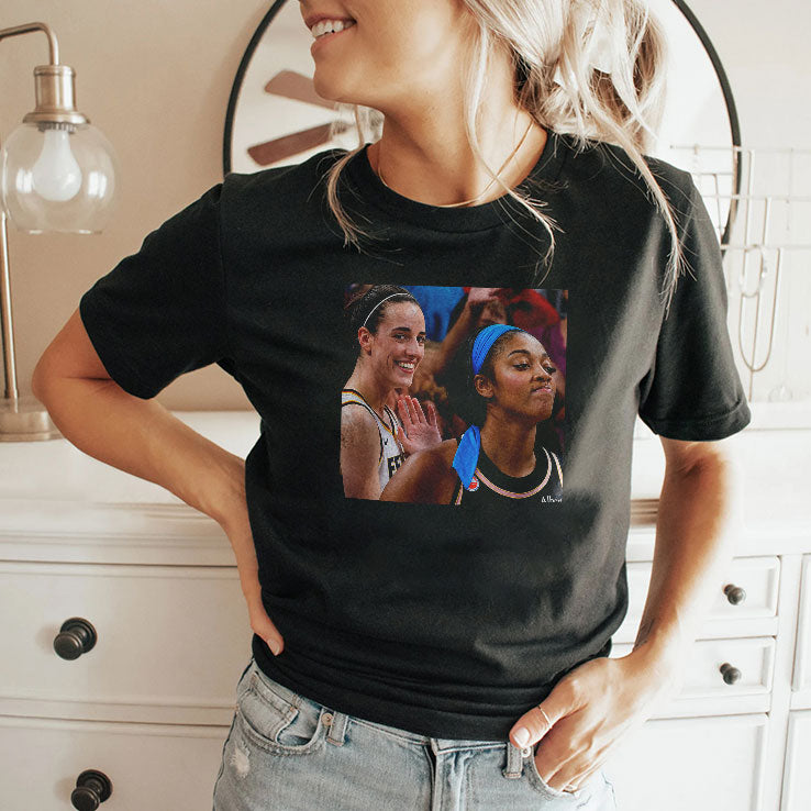 Caitlin Clark Laughing After Angel Reese Missed Game Winning Layup T Shirt