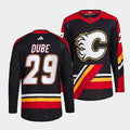 Calgary Flames #29 dillon-dube-black-2022reverse-retro-2.0-authentic-primegreen-jersey