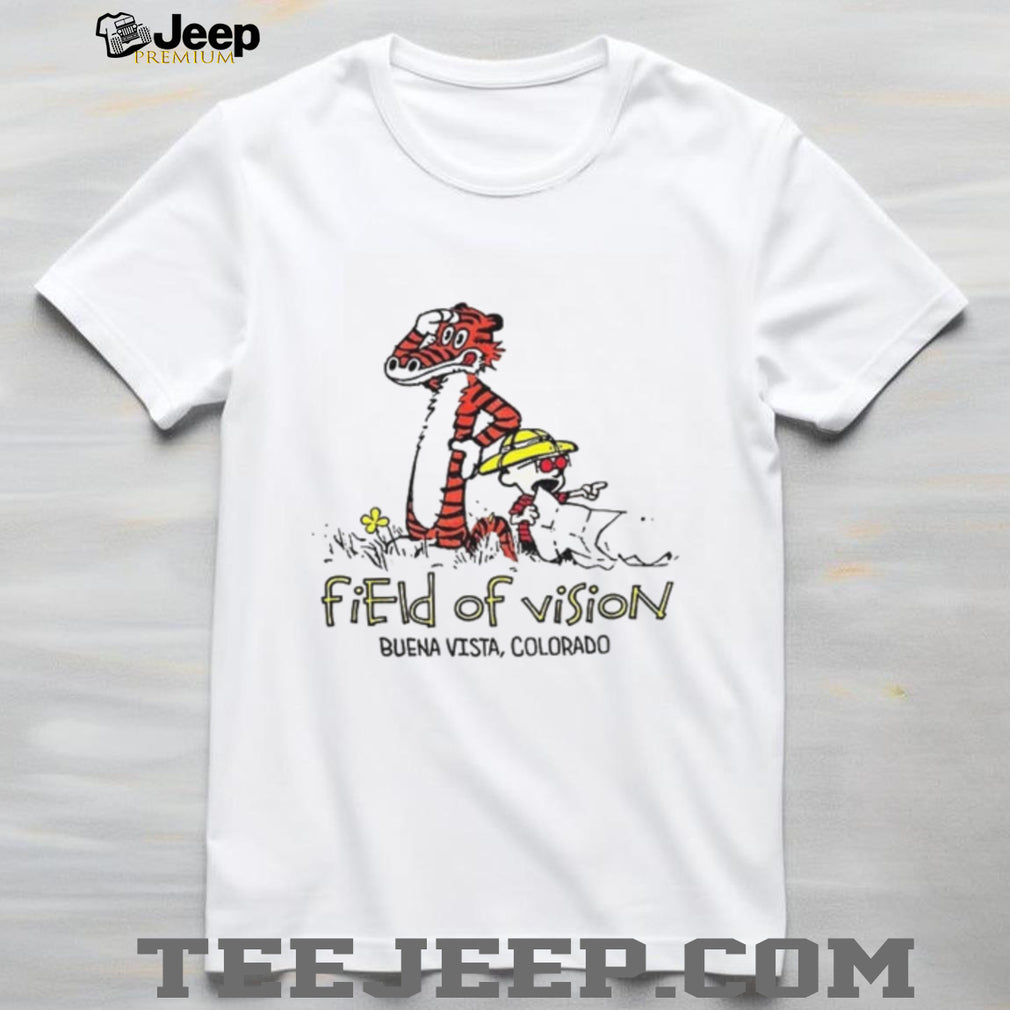 Calvin and Hobbes cartoon Field of Vision Buena Vista Colorado shirt