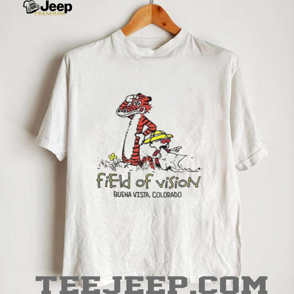 Calvin and Hobbes cartoon Field of Vision Buena Vista Colorado shirt