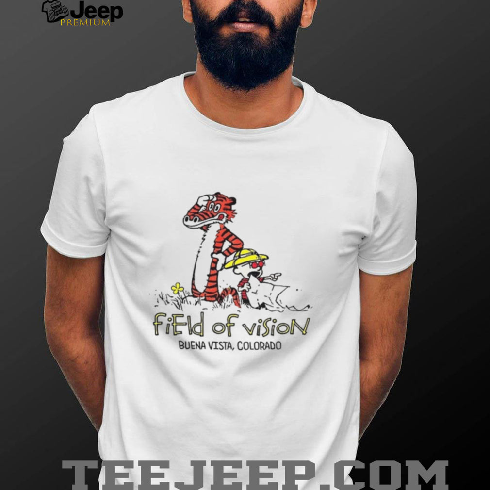 Calvin and Hobbes cartoon Field of Vision Buena Vista Colorado shirt