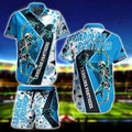 Carolina Panthers Skeleton Design Hawaiian Shirt 896897