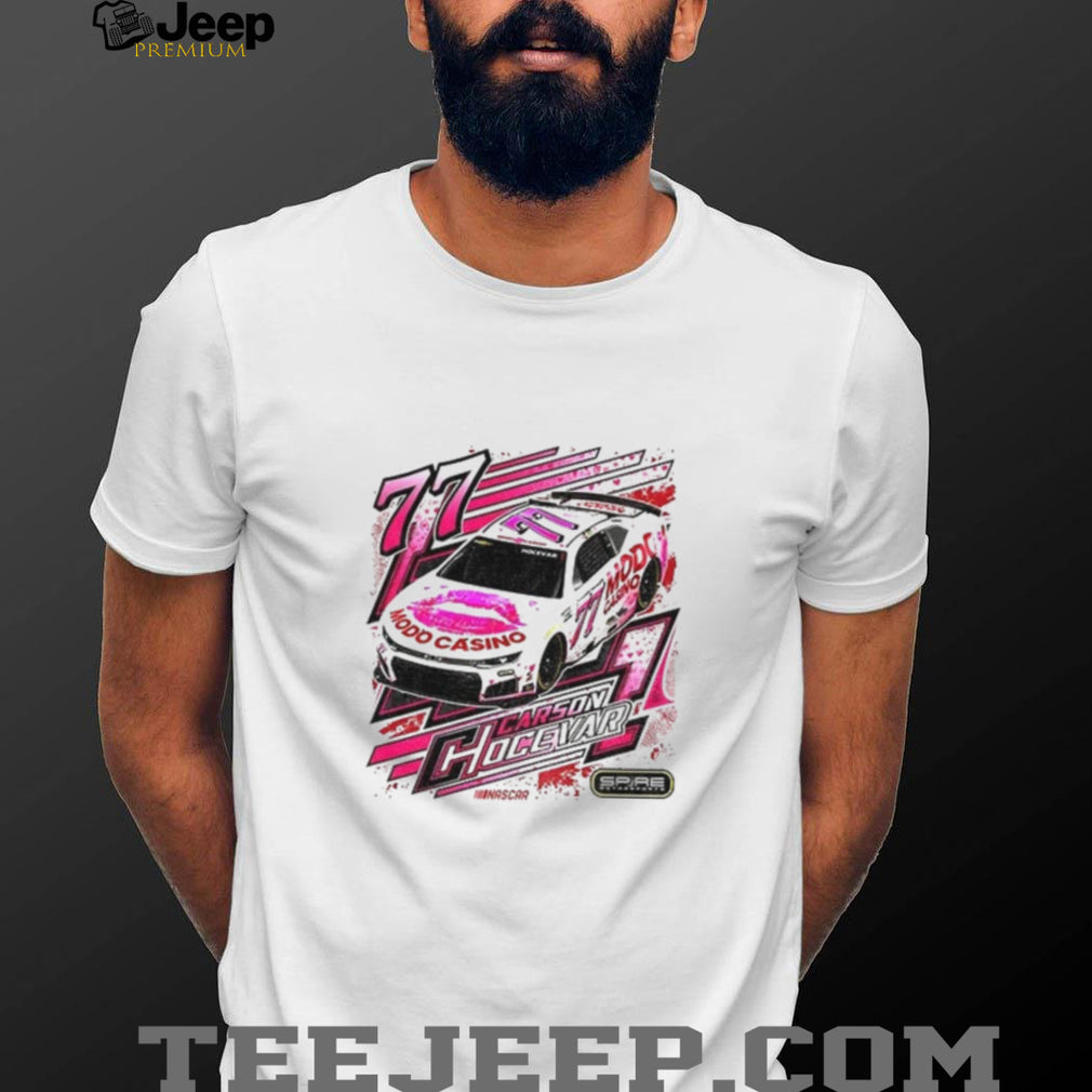 Carson Hocevar Spire Motorsports NASCAR Racing Modo Casino 77 Pink Car Shirt