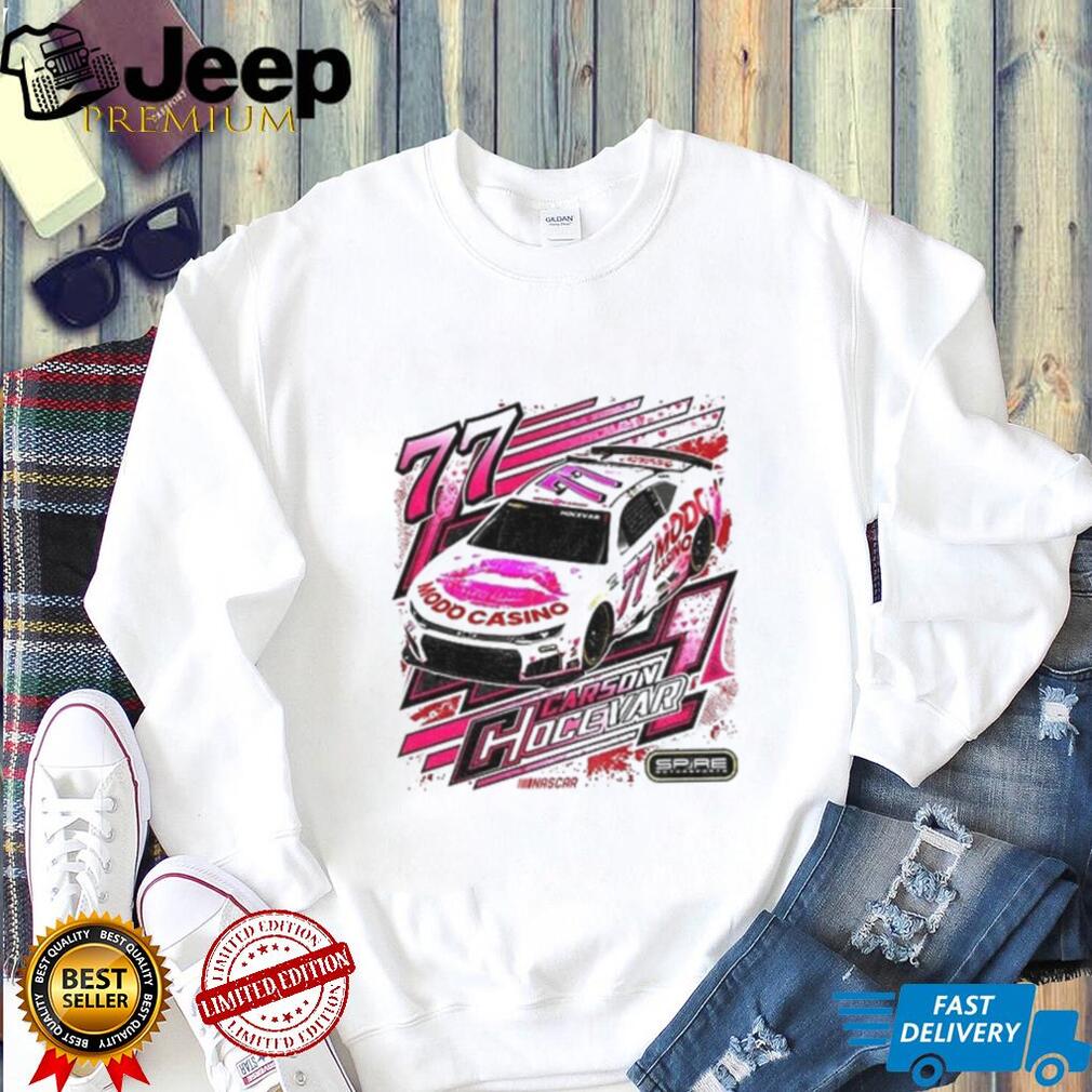 Carson Hocevar Spire Motorsports NASCAR Racing Modo Casino 77 Pink Car Shirt
