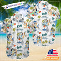 Cartoon Bluey Dad Hawaiian Shirt