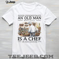Chef Old Man in His Sixties Cooking Theme Graphic T Shirt