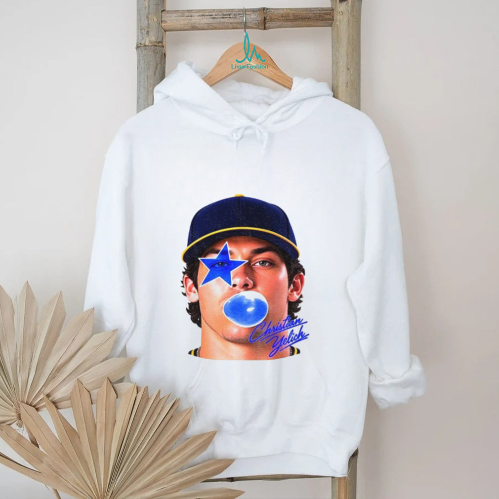 Christian Yelich Allstar Bubble MLB baseball player shirt