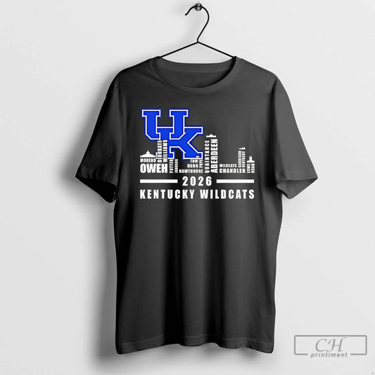 Classic 2026 Kentucky Wildcats All Names City Thank You For The Memories Skyline T Shirts