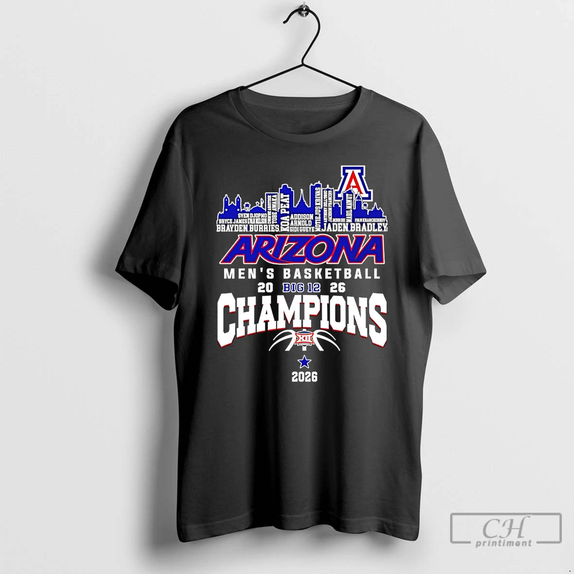 Classic Arizona Mens Basketball 2026 Big 12 Champions City Skyline