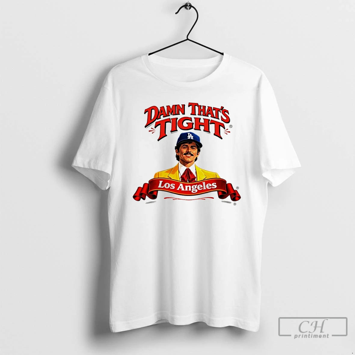 Classic Damn Thats Tight Los Angeles Dodgers Baseball Cartoon