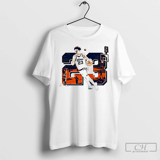 Classic Illinois Basketball Keaton Wagler Graphic