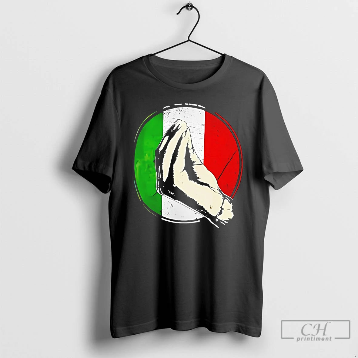 Classic Italy Italian Heart Flag Vintage