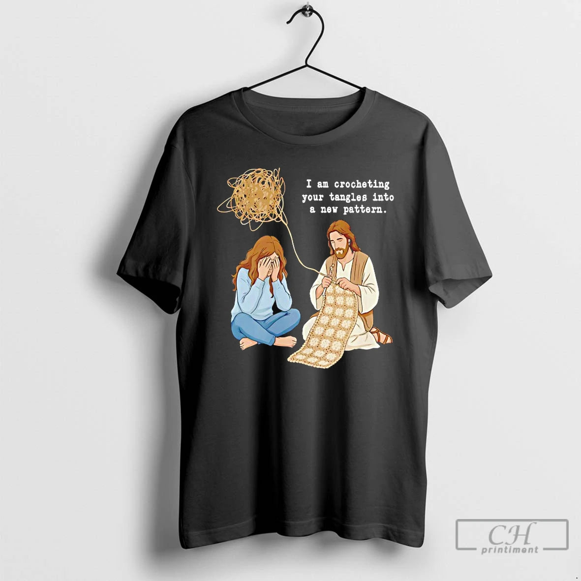 Classic Jesus I Am Crocheting Your Tangles Into A New Pattern