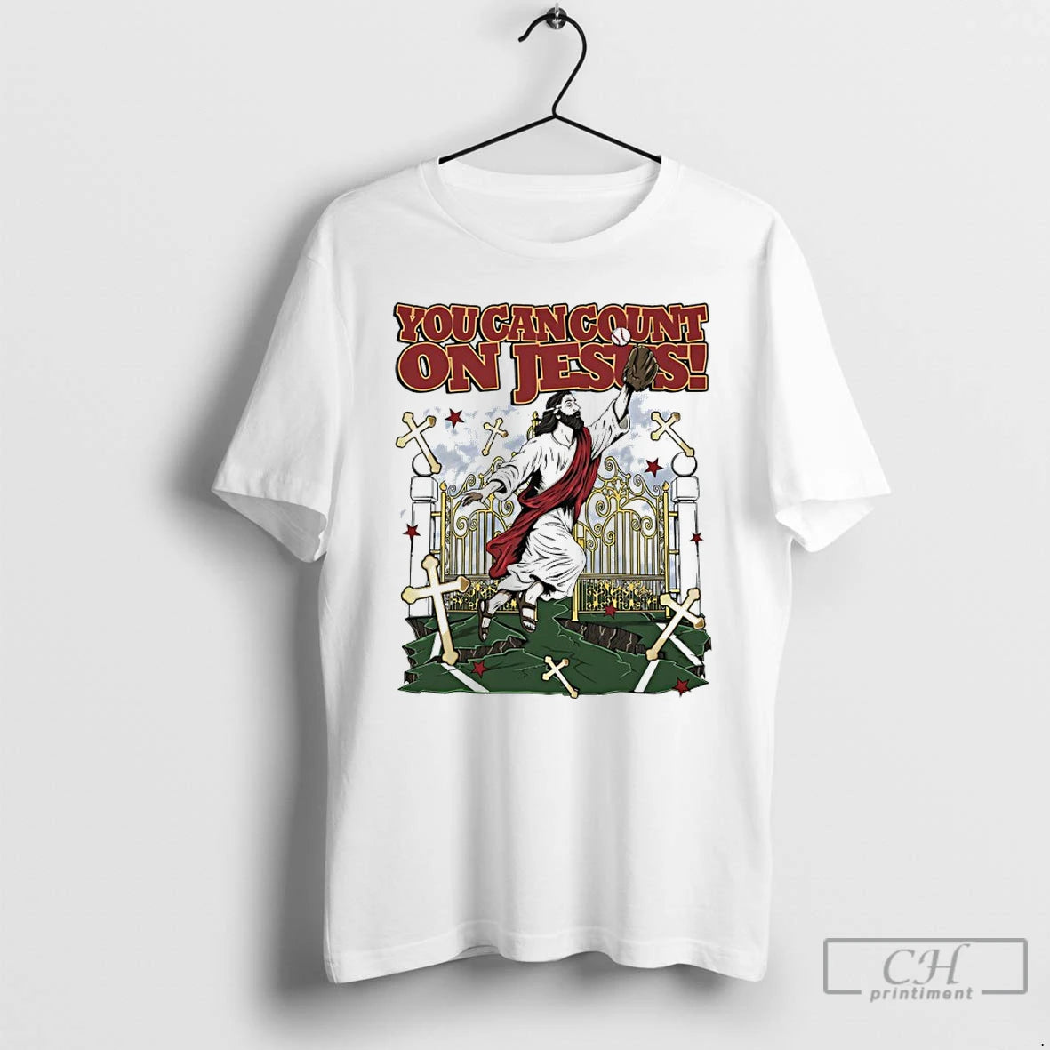 Classic Jesus Catches Baseball You Can Count On Jesus