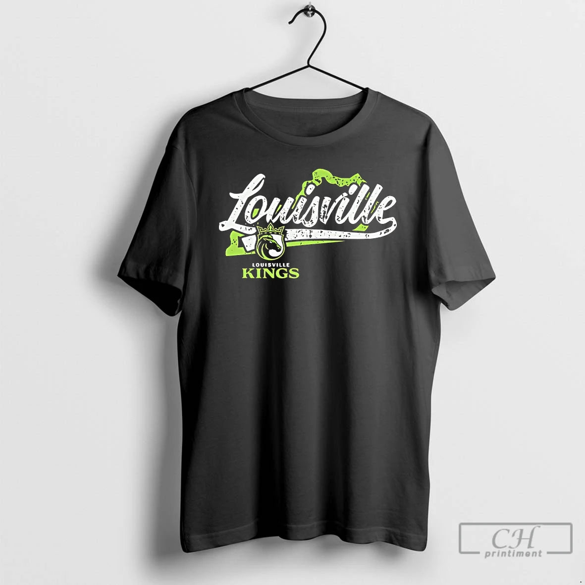 Classic Louisville Kings Football Logo State Map
