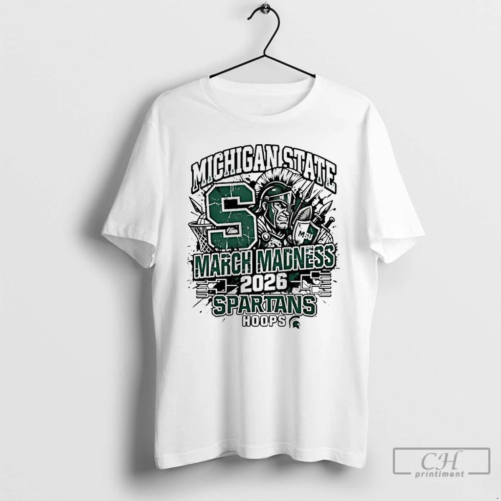 Classic Michigan State Spartans 2026 March Madness Raw Basketball Hoops Paint