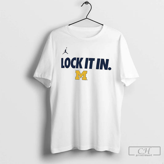 Classic Michigan Wolverines Lock It In Logo