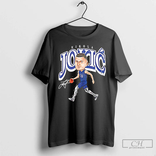 Classic Nikola Jokic Denver Caricature Signature
