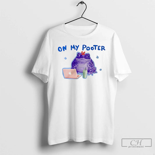 Classic On My Pooter Frog Cartoon