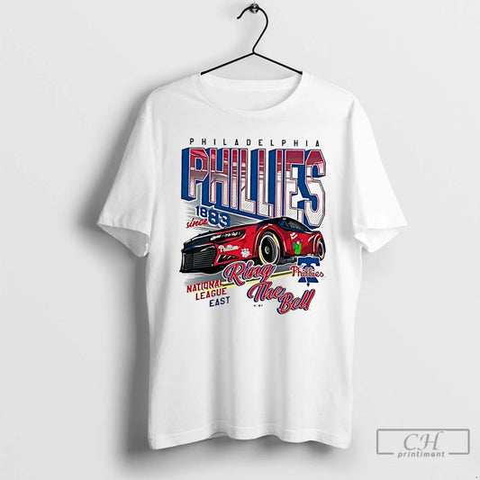 Classic Philadelphia Phillies Ring The Bell Race Car Since 1883 National League East T Shirts