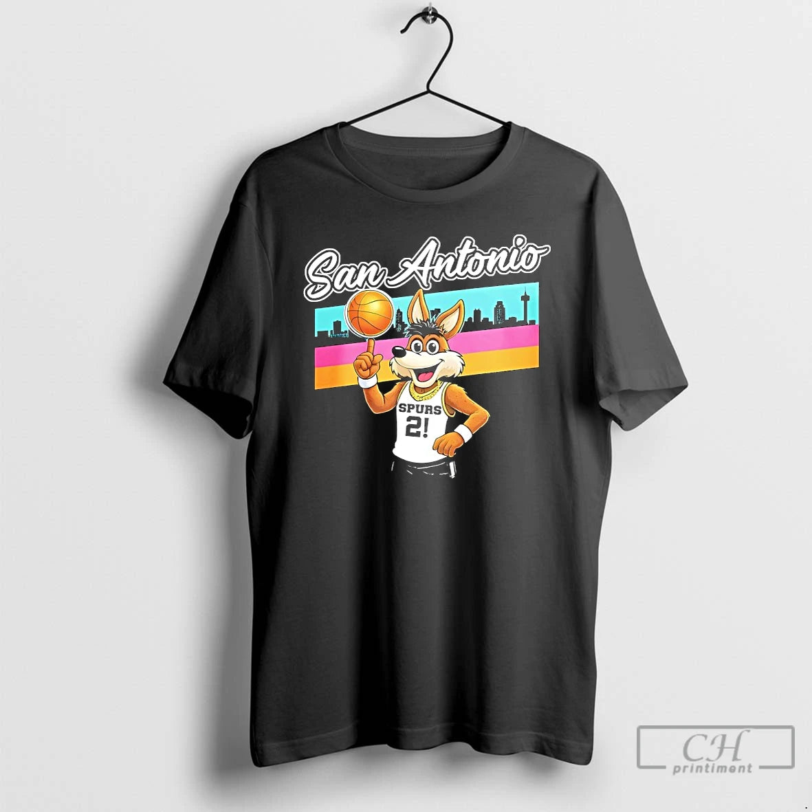 Classic San Antonio Spurs The Coyote Crazy Hispanic Mascot