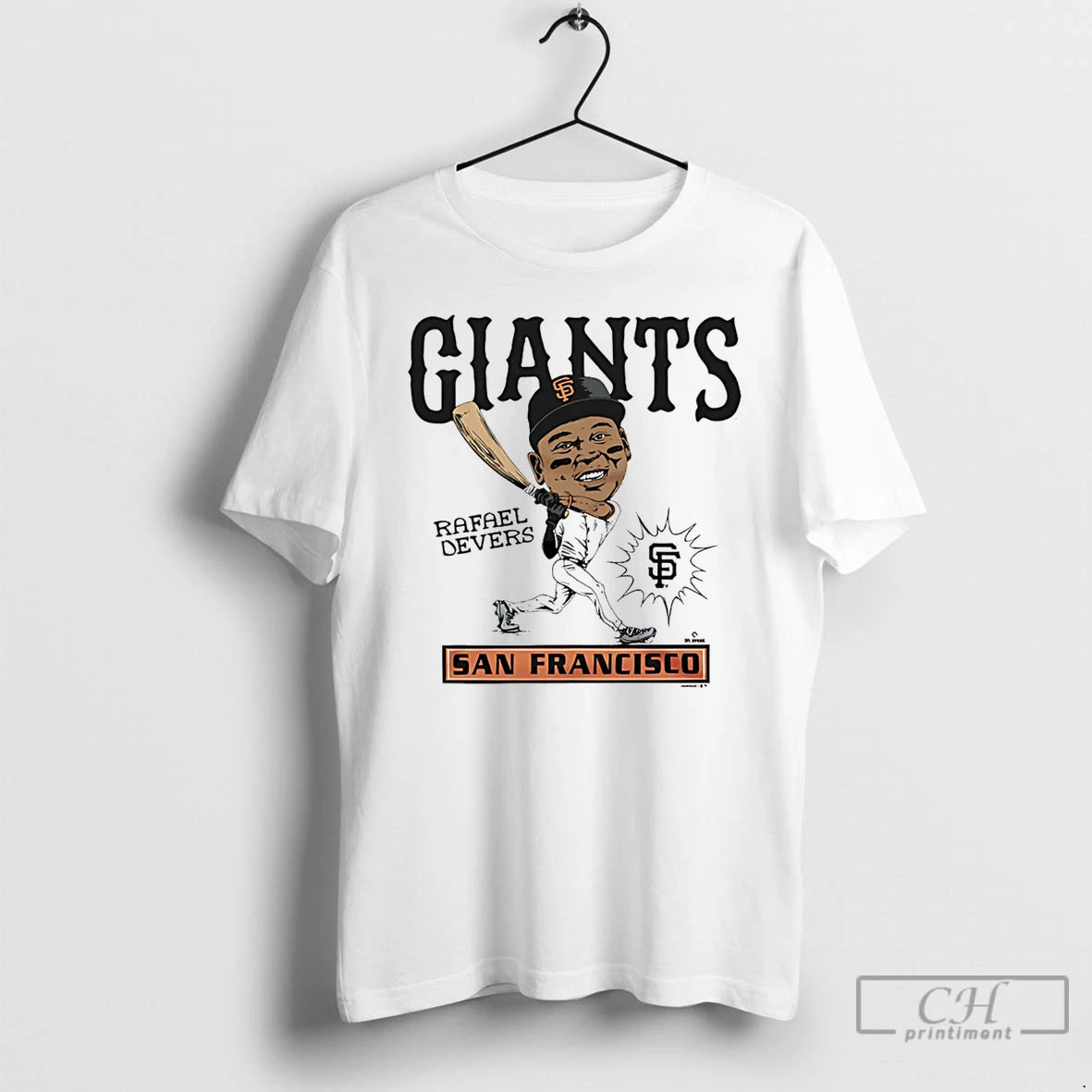 Classic San Francisco Giants Rafael Devers Signature Caricature