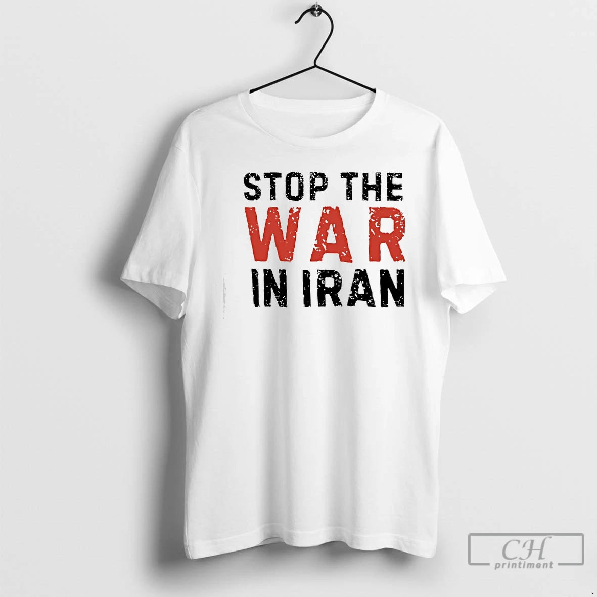 Classic Stop The War In Iran Peace Message Vintage Typography