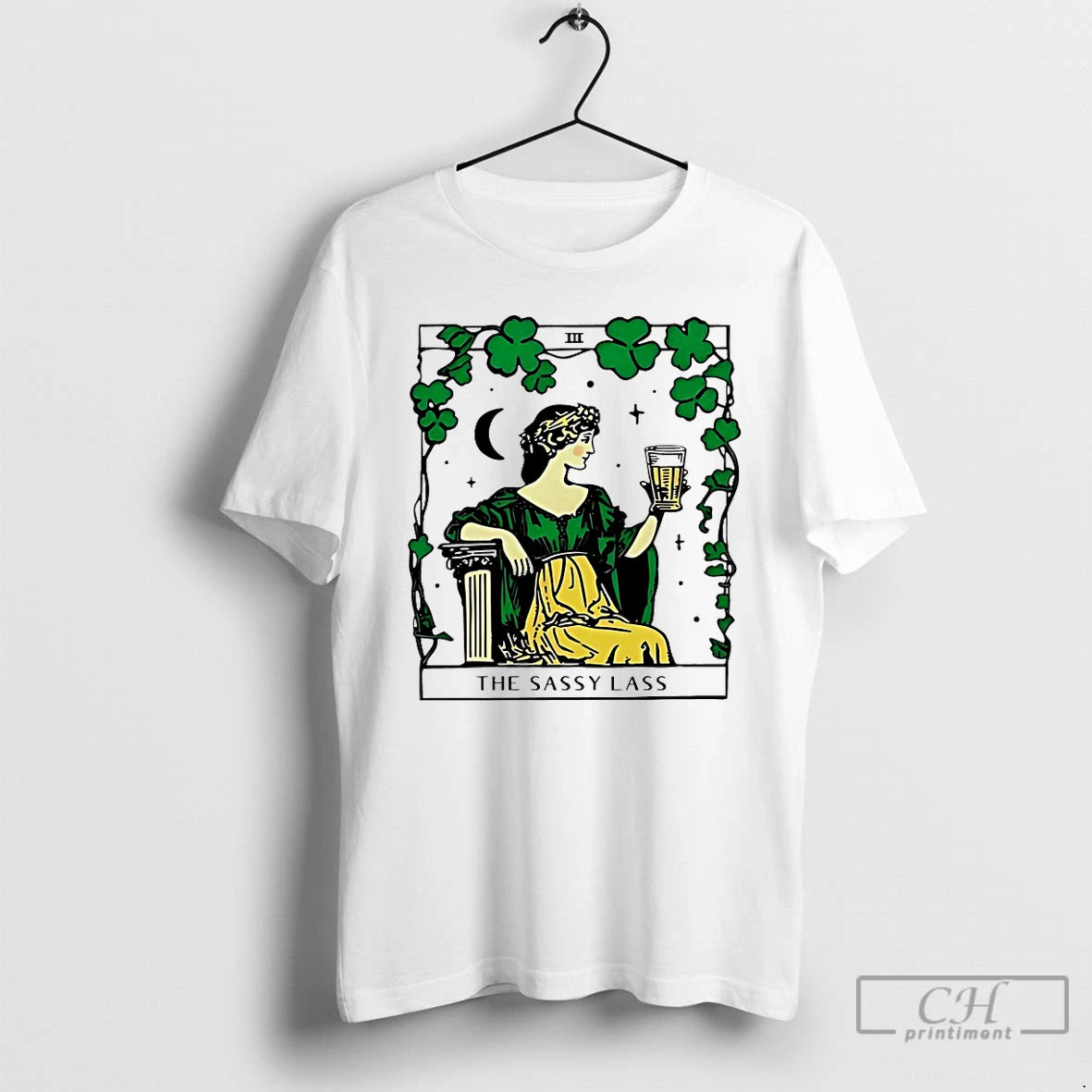 Classic The Sassy Lass St Patricks Day Tarot Card