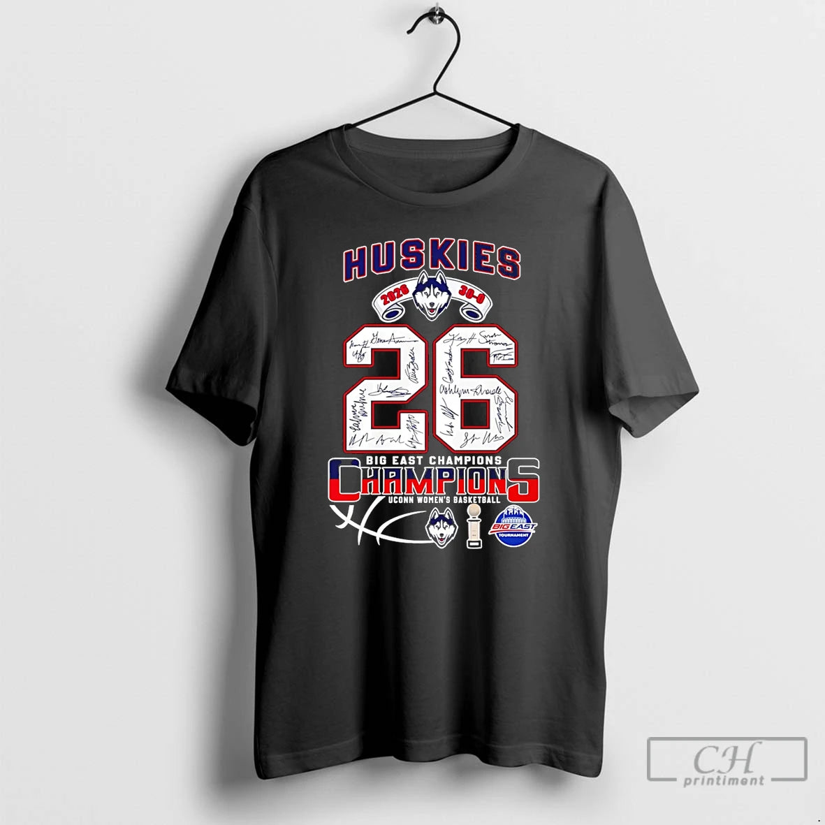 Classic Uconn Huskies 2026 Big East Champions 30 0 Signatures
