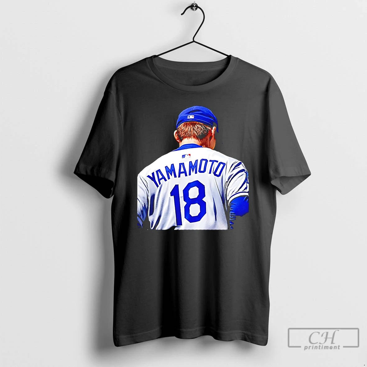Classic Yoshinobu Yamamoto Los Angeles Dodgers Behind Graphic
