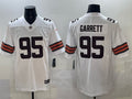 Cleveland Browns #95 Myles Garrett Retro Adult Style 3