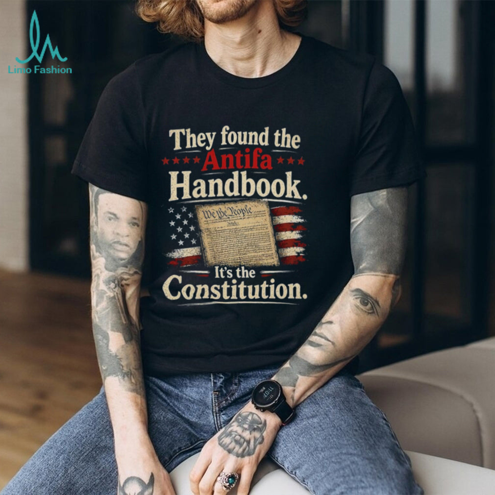 Constitution Antifa Handbook American Flag US Patriot Shirt