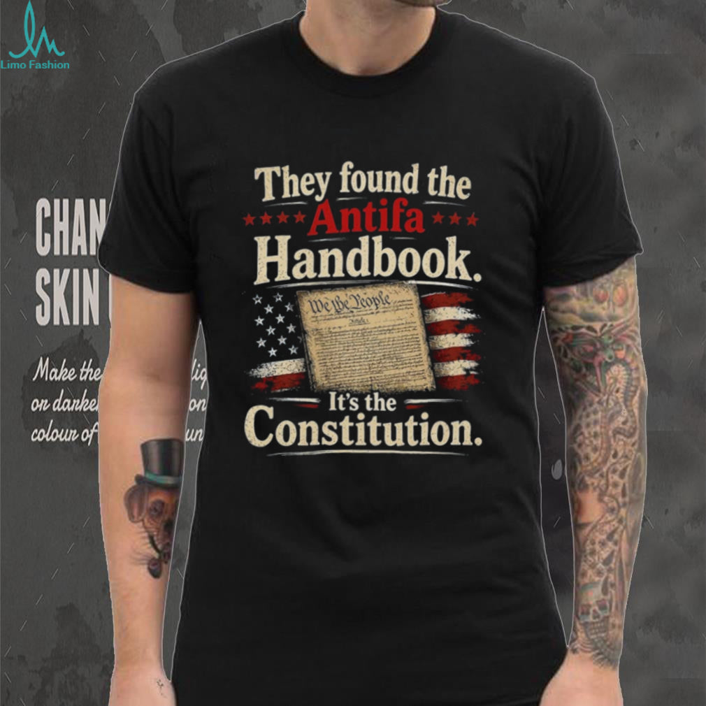 Constitution Antifa Handbook American Flag US Patriot Shirt