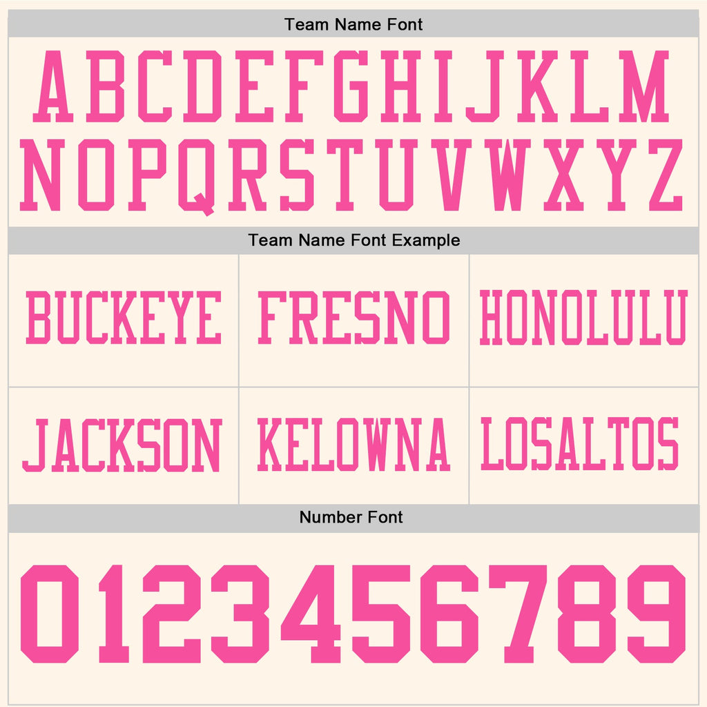 Custom Cream Pink Authentic Football Jersey