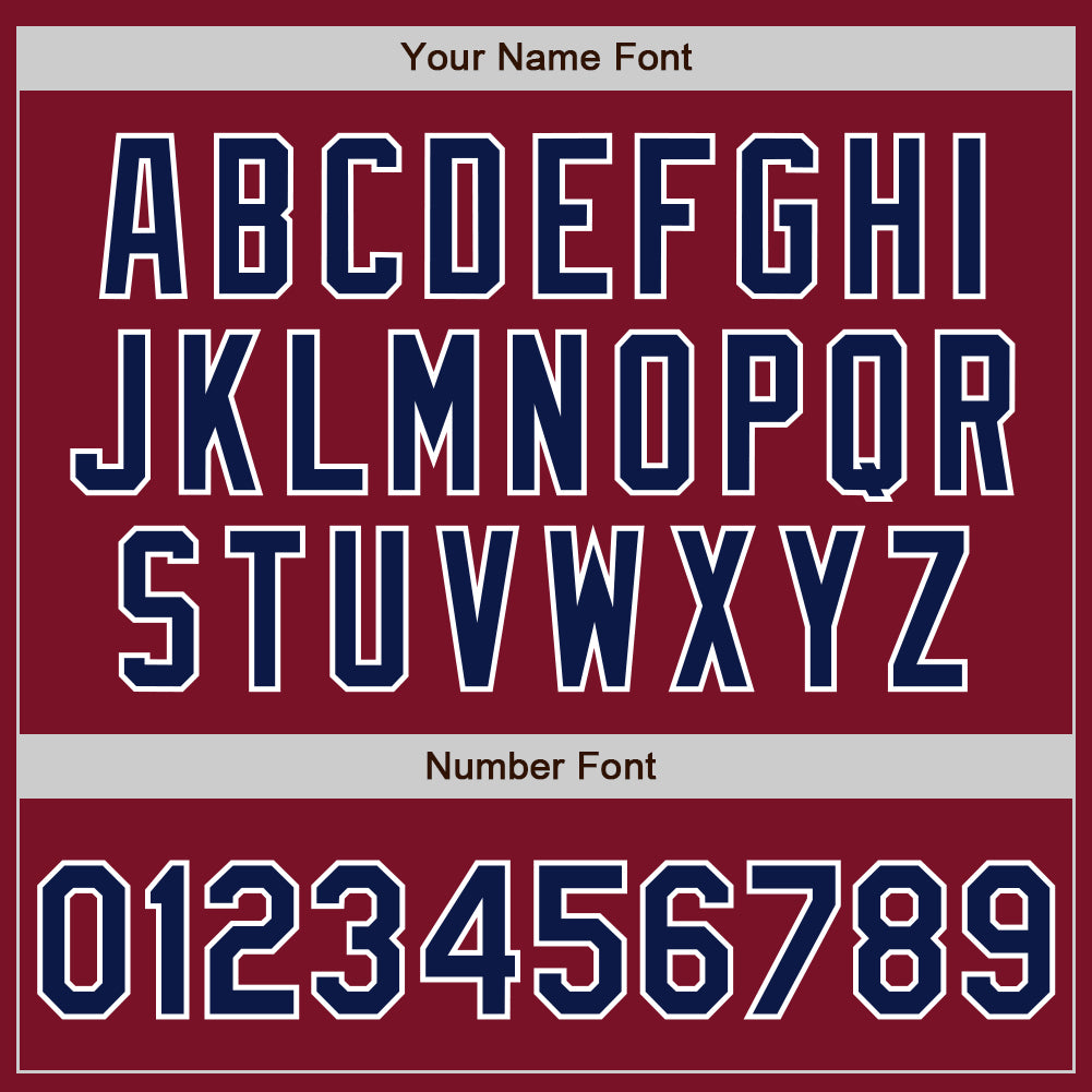 Custom Crimson Navy-White Authentic Baseball Jersey