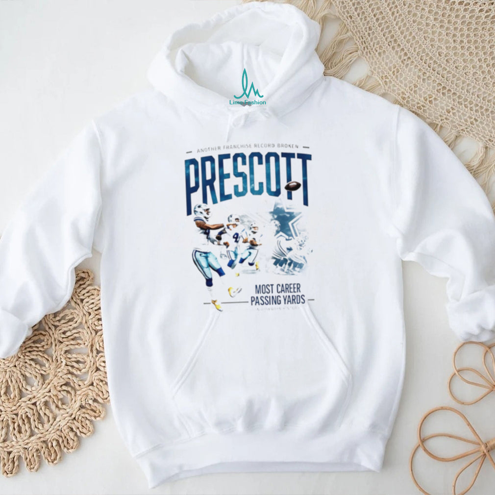 Dak Prescott Dallas Cowboys Most Career Passing Yards Franchise Record shirt