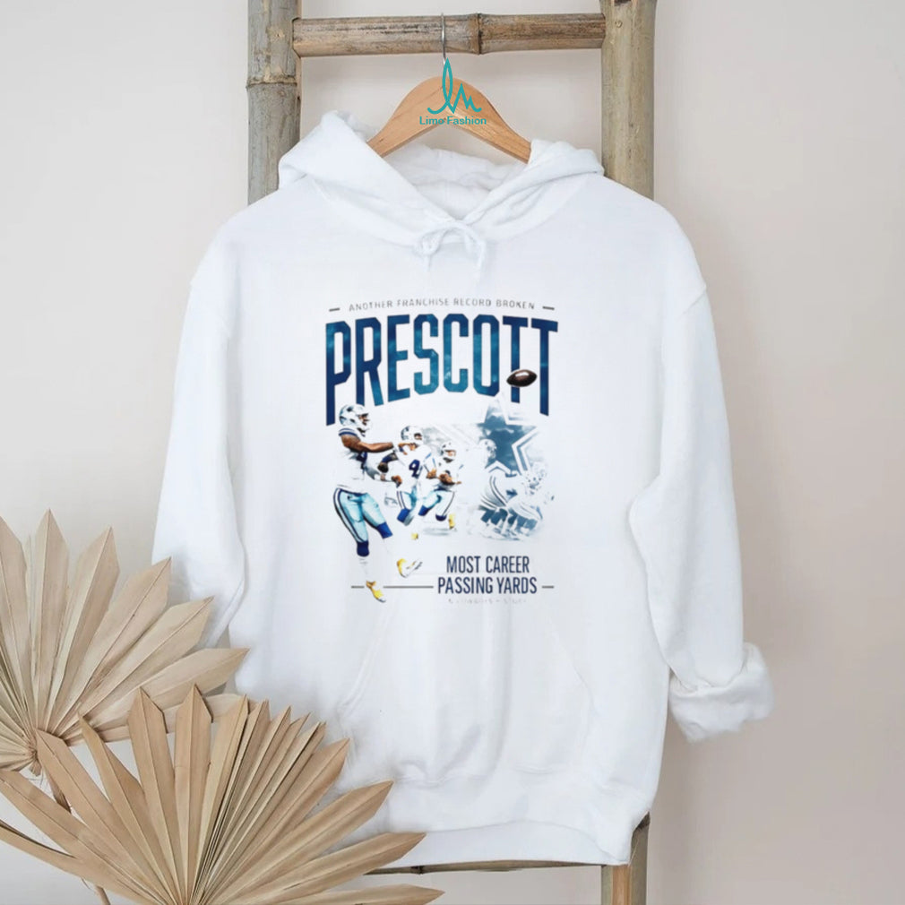 Dak Prescott Dallas Cowboys Most Career Passing Yards Franchise Record shirt