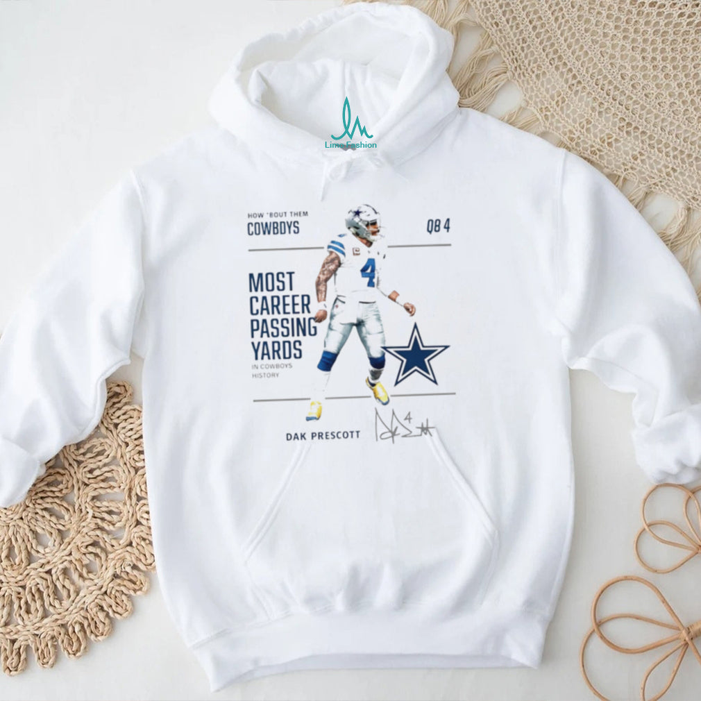 Dak Prescott Dallas Cowboys Most Career Passing Yards Signature shirt