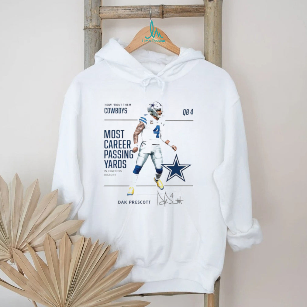 Dak Prescott Dallas Cowboys Most Career Passing Yards Signature shirt