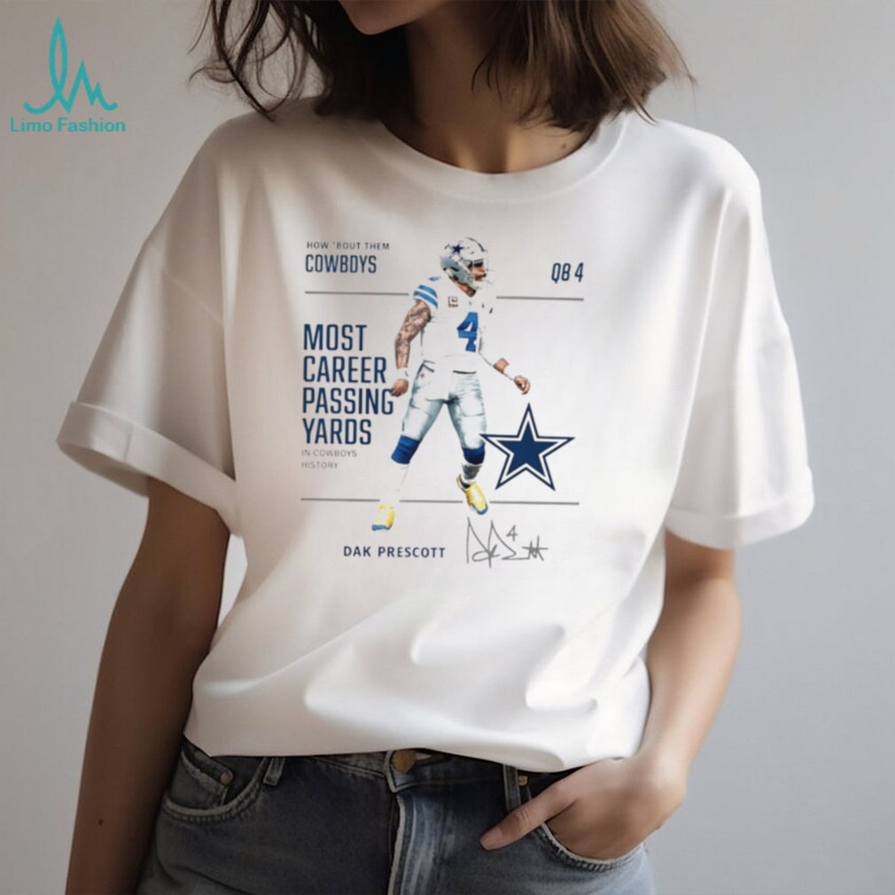Dak Prescott Dallas Cowboys Most Career Passing Yards Signature shirt