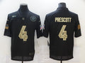 Dallas Cowboys #4 Dak Prescott 20 Salute Camo Text 590