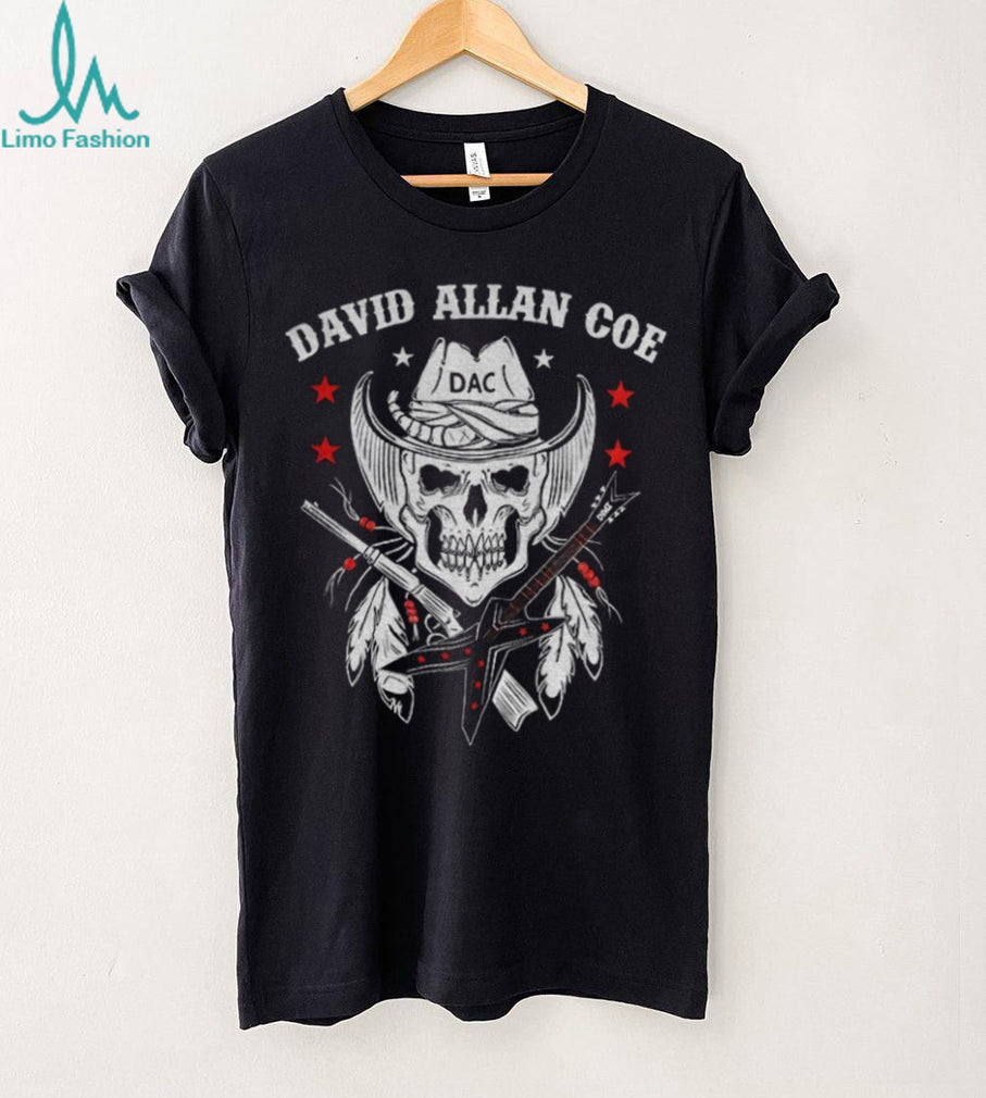 David Allan Coe Skull Cowboy Western Skull Graphic shirt